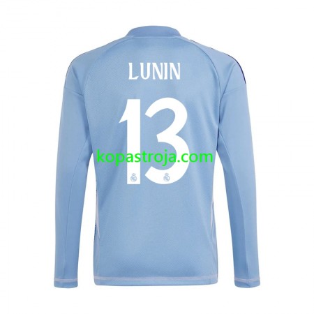 Billiga Fotbollströjor Real Madrid Andriy Lunin 13 Målvakt Hemma tröja 2024/25 Långärmad
